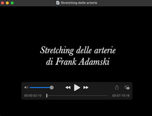 Vidéo (IT) 10' — « Stretching des artères », Méthode Adamski